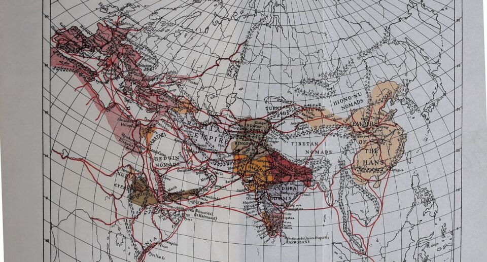 Historical map based on the Periplus of the Erythraean Sea showing the ancient Indian Ocean world